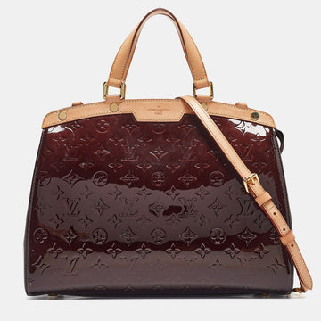 LOUIS VUITTON Amarante Monogram Vernis Brea GM Bag