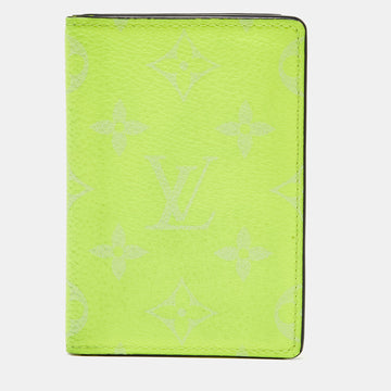 LOUIS VUITTON Neon Yellow Monogram Canvas Pocket Organizer