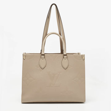 LOUIS VUITTON Beige Monogram Empriente Leather Giant Onthego MM Bag