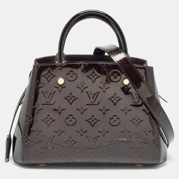 LOUIS VUITTON Amarante Monogram Vernis Montaigne BB Bag