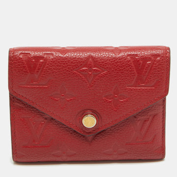 LOUIS VUITTON Cherry Monogram Empreinte Leather Compact Curieuse Wallet