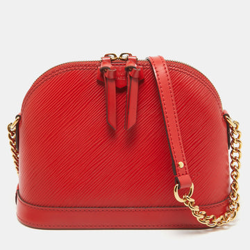 LOUIS VUITTON Red Epi Leather Mini Alma Bag