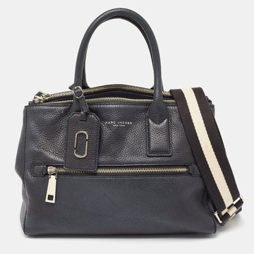 MARC JACOBS Black Leather Recruit East West Tote