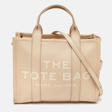 MARC JACOBS Beige Leather Medium The Tote Bag