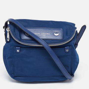 MARC JACOBS Blue Nylon and Leather Preppy Natasha Crossbody Bag