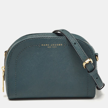 MARC JACOBS Dark Green Leather Playback Dome Crossbody Bag