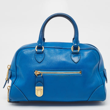 MARC JACOBS Blue Leather The Venetia Satchel