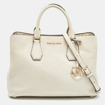 MICHAEL KORS Off White Leather Camille Satchel