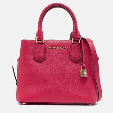 MICHAEL KORS Pink Leather Adele Tote