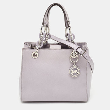 MICHAEL KORS Lilac Leather Small Cynthia Tote