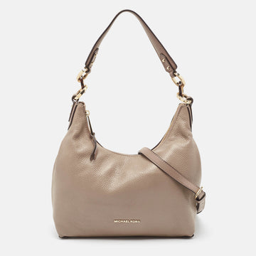 MICHAEL KORS Grey Leather Isabelle Hobo