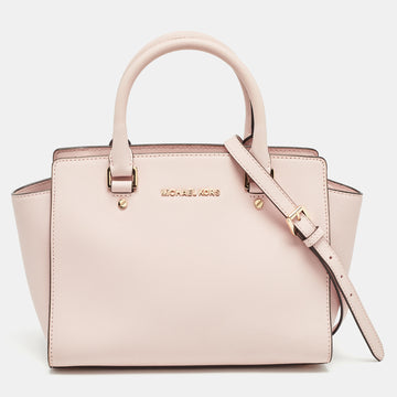 MICHAEL MICHAEL KORS Pink Leather Medium Selma Satchel