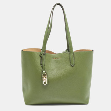 MICHAEL MICHAEL KORS Green Leather XL East West Eliza Tote