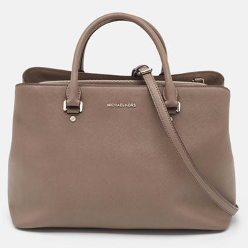 MICHAEL MICHAEL KORS Grey Leather Savannah Tote