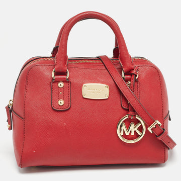 MICHAEL MICHAEL KORS Red Leather Satchel