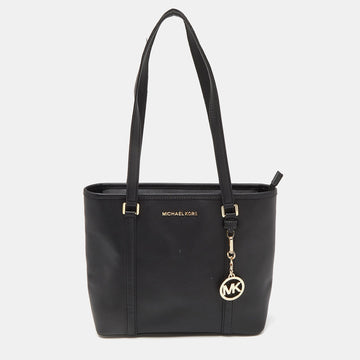 MICHAEL MICHAEL KORS Black Coated Canvas Sady Tote