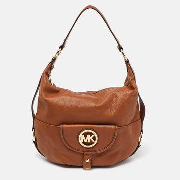 MICHAEL MICHAEL KORS Brown Leather Fulton Hobo