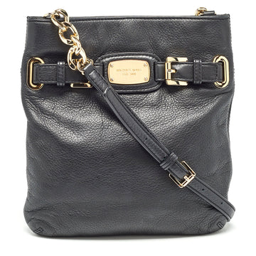 MICHAEL MICHAEL KORS Black Leather Hamilton Crossbody Bag