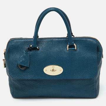 MULBERRY Blue Leather Medium Del Rey Satchel