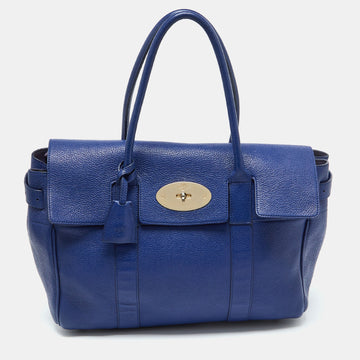 MULBERRY Blue Leather Bayswater Satchel