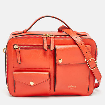 MULBERRY Orange Leather Cherwell Square Shoulder Bag