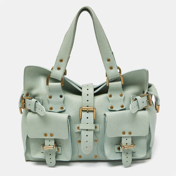 MULBERRY Green Leather Roxanne Satchel