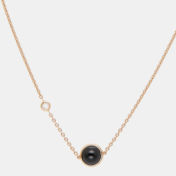 PIAGET Possession Onyx Diamond 18K Rose Gold Necklace