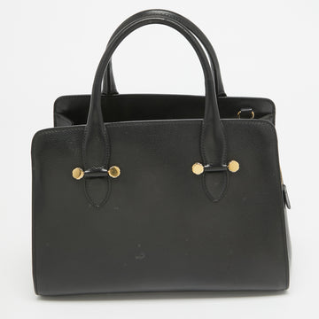 SALVATORE FERRAGAMO Black Leather Today Tote