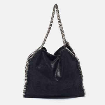 STELLA MCCARTNEY Black Faux Suede Small Falabella Tote