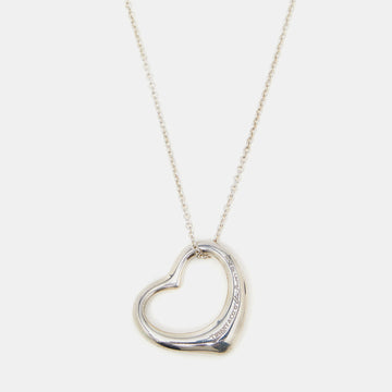 TIFFANY & CO. Elsa Peretti Open Heart Sterling Silver Necklace