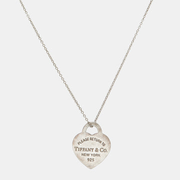 TIFFANY & CO. Return To Tiffany Sterling Silver Heart Tag Pendant Necklace