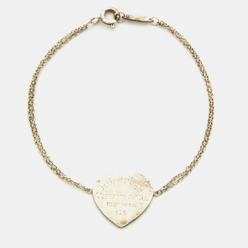 TIFFANY & CO. Return To Tiffany Sterling Silver Heart Tag Bracelet