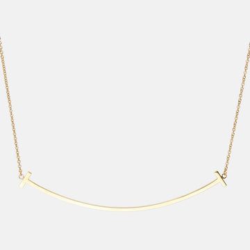 TIFFANY & CO. T Smile 18k Yellow Gold Extra Large Pendant Necklace