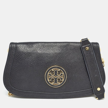 TORY BURCH Black Leather Amanda Crossbody Bag