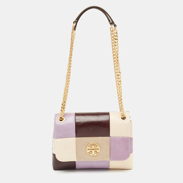 TORY BURCH Multicolor Quilted Glazed Leather Willa Shoulder Bag