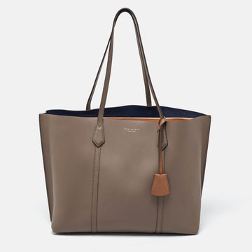 TORY BURCH Beige Leather Triple Compartment Perry Tote