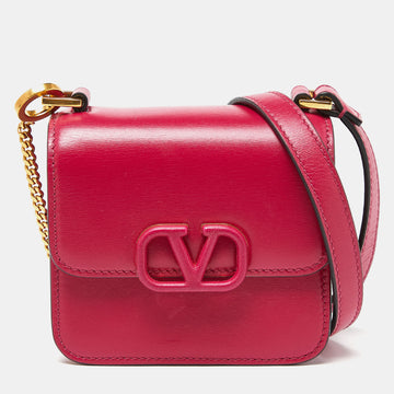 VALENTINO Pink Leather VSling Crossbody Bag