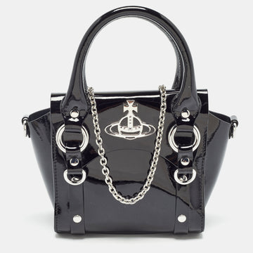 Vivienne Westwood Black Patent Leather Mini Betty Tote