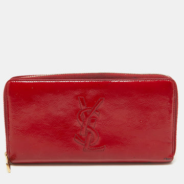 YVES SAINT LAURENT Red Patent Leather Belle De Jour Wallet