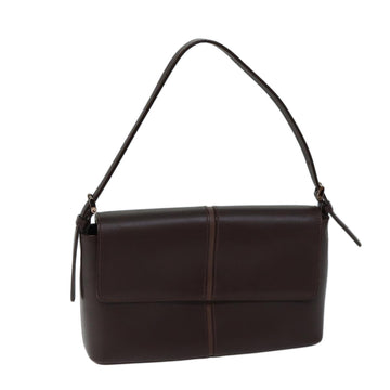 BURBERRY Shoulder Bag Leather Brown Auth mr063