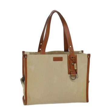 BURBERRY Tote Bag Canvas Beige Auth mr131