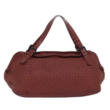 BOTTEGA VENETA INTRECCIATO Tote Bag Leather Red Auth mr274