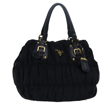 PRADA Hand Bag Nylon Black Auth mr281