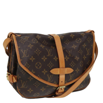 LOUIS VUITTON Monogram Saumur 30 Shoulder Bag M42256 LV Auth mr322