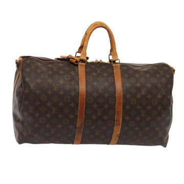 LOUIS VUITTON Monogram Keepall Bandouliere 55 Boston Bag M41414 LV Auth mr374