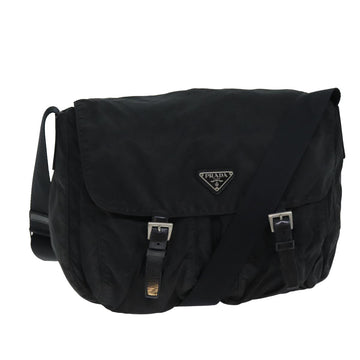 PRADA Shoulder Bag Nylon Black Auth S1582