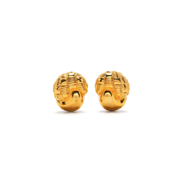 Gold Cornucopia clip-on earrings