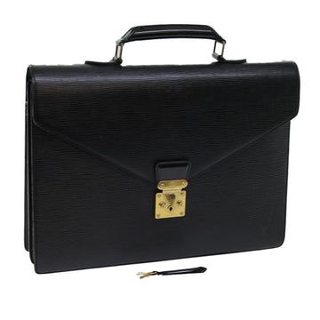 LOUIS VUITTON Epi Serviette Ambassador Business Bag Black M54412 LV Auth th4783