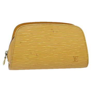 LOUIS VUITTON Epi Dauphine PM Pouch Yellow M48449 LV Auth th4880
