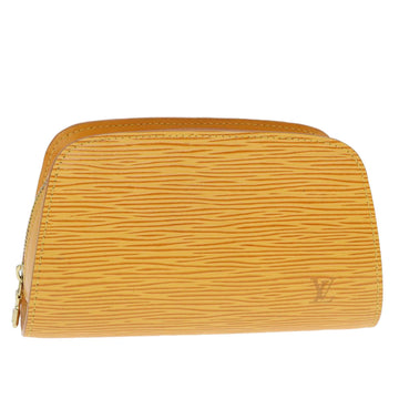 LOUIS VUITTON Epi Dauphine PM Pouch Yellow M48449 LV Auth th4988